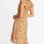 Old Navy floral cami mini dress ruffled v neck mustard white size M Photo 9