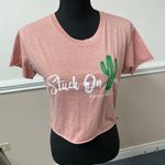 Shrimp & Grits ‘Stuck on You’  Cropped Short Sleeve Tee Photo 0