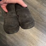 BORN Women's Suede Leather Dark Grey Chunky Heel Loafers Sz 8.5 Gray Photo 5