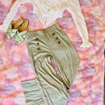 Derek Heart Sage Green Wide Leg Pants Photo 2