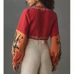 Anthropologie Farm Rio Long Sleeve Romper Shorts Top XL New NWT RARE GORGEOUS Photo 3