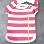 Loft Striped Textured Sweater Pink Ivory White Size Small NWT Photo 10