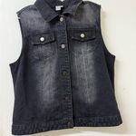 Missmoly Supply Co. Black Jean Vest Size L Photo 1