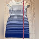 Talbots  Blue & White Preppy Nautical Striped Ombre Sheath Dress - 10 Petite Photo 5