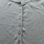 Brandy Melville  Shrug Top Y2K Baby Blue Ribbed Long Sleeves Button Up One Size Photo 9