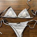 Blue Blush White And Black Bikini Photo 0