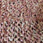 Hand knit with large needles, draped tunic / dress / beach coverup, NWOT Pink Size M Photo 8