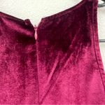 Commense Velvet Zipper Slim Tank Dress Burgundy Halter Mini . Size Small Red Photo 6