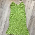 Reformation  Bright Green White Dainty Floral Halsten Slip Midi Dress - 12 Photo 6