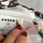 Boden One Piece Swimsuit Paisley Capri Cup Size 32B NWT White Photo 5