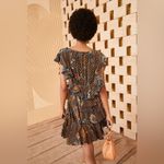 Ulla Johnson  Ayla Dress Gerbera Print Ruffle Silk Mini Dress Cap Sleeve size 2 Photo 2