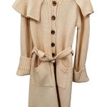 Vintage 70s Maurada Cardigan Bishop Sleeve Old Money Grannycore Large Wool Blend Yellow Photo 0