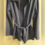 Lucky Brand Lotus hooded belted jingo wrap cardigan navy blue Large Photo 4