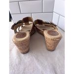 BOC Womens Shoes Apple Wedges Sandals Cork Brown Faux Leather Open Toe 8/39 Photo 3