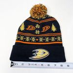 NHL Anaheim Ducks Logo Knit Beanie Cuffed with Pom Winter Photo 5