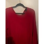 J.Crew Women's Merino Wool Red Twist Back Sweater Dress Knee Length XL Photo 4