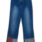 Xhilaration Y2K Xhiliration Vintage Low Rise Flared Jeans with Quilt Patchwork Hem Waist 26" Photo 0