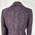 Tahari Arthur S. Levine Blazer Women's 6 Purple Black Tweed One Button‎ Career Photo 5