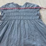 Maeve Anthropologie   Dress Size Medium Boho Preppy Embroidered Gauze Crinkle Photo 6