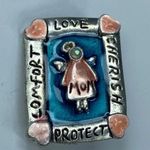 Cherish Mom Guardian Angel Pin Brooch Love Protect Comfort  Blue Silver Pink Photo 12