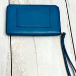 Coach Vibrant Blue Leather Wristlet Wallet Purse Y2K Multifunction Gift Photo 3