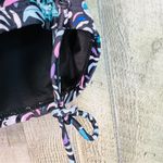 Yonique Size XL Swim Shorts Floral w/Side Ruching w/Stretch Waistband Blue Photo 3