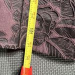 Etcetera  Jacquard Pant Floral Straight‎ Flat Front Brocade Purple Black Size 6 Photo 8