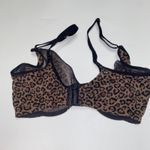 Smart & Sexy Leopard Print Sheer Mesh Underwire Demi Bra Women's Size 36DD Photo 3