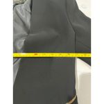 Zara‎ Basic Blazer Jacket Black Gold Zipper Detail Faux Leather Sleeve Small Photo 6