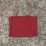 Bear Dance Red Spaghetti Strap Crop Tank Photo 1