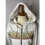 Aviator Nation  5 Stripe Full Zip Cream Hoodie XS Photo 5