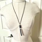 Charming Charlie  black and gold tone tassel necklace Photo 0