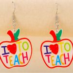 I Love to Teach Earrings Photo 1