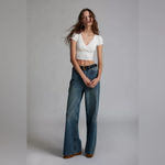 BDG Urban Outfitters NWOT Madi Ribbed Surplice Short Sleeve Tee see flaw** XL Photo 3