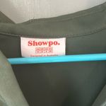 Showpo Ameleth Collared Wrap Front Mini Dress in Olive Green Size 8 Photo 5