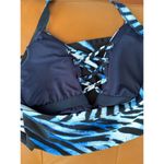 Rachel Roy Rachael Roy Black Blue Lace Up Tankini Swimsuit Top Size Small Photo 5