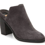 DOLCE VITA SELENE MULE DARK GRAY LEATHER SUEDE HEELED SHOES WOMENS‎ SIZE 10M Photo 0
