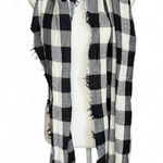 Ralph Lauren Polo  Black and White Checkered Scarf wool fringe winter unisex Photo 0