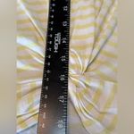 Loft Yellow and White Relaxed Tie Front T-Shirt Photo 13