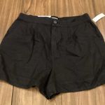 Joie  Black linen pleated Chino Pockryshorts nwt size large Photo 6
