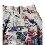 Rafaella Vtg  Linen Blend High Waisted Floral Shorts Culottes Cottage Boho Sz 10 Photo 6