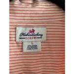 J.Crew  Womens Large Haberdashery Orange Pinstripe Button‎ Down Career Top Photo 1