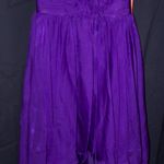 Strapless Purple High Low Prom Dress Photo 0