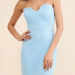 Monique Lhuillier ML Strapless Sweetheart Dress blue, size 4 Photo 0
