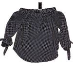 Premise  off the shoulder tied 3 1/4 sleeve polka dot top NWT size Xs Photo 1