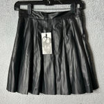 Kendall + Kylie Skirt Womens S Black Pleated Mini Circle Skater Skirt NEW Photo 0