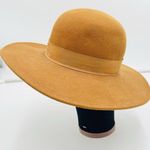 Wide Brim 100% Wool Felt Camel Brown Fedora One Size Hat Explorer Classic Photo 2