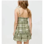 Urban Outfitters  Tangerine Mini Frock Dress Size S Swing Lightweight Green Photo 4