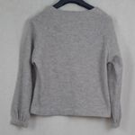 MELLODAY Waffle Knit Grey Sweater Small Photo 2