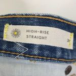 Happy x Nature High Rise Straight Leg Acid Wash Cotton Button Fly Jeans Size 26 Blue Photo 7